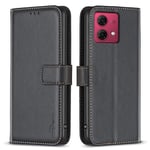 Motorola Moto G84 5G BINFEN COLOR Embossed Plånboksfodral - Svart Svart