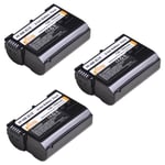 3 batterie-Batterie El15 En-el15, Pour Nikon D500 D600 D610 D750 D7000 D7100 D7200 D800 D800e D810, En-el15a