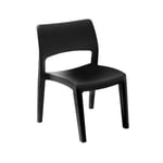 Chaise empilable en résine - PROGARDEN - Klik Klak - Blanc - Usage intérieur et extérieur