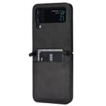 EIDERWOOD Samsung Galaxy Z Flip3 (5G) Konstläder Skal m. Korthållare - Svart