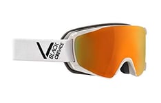 Black Crevice Lunettes de Ski Schladming - Double écran - Revêtement Anti-buée - Protection UV400 (Blanc/Noir, M (Tour de tête 55-58 cm)