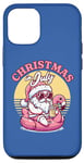 iPhone 15 Christmas in July - Santa Flamingo Floatie - Summer Xmas Case