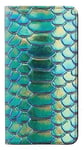 Green Snake Scale Graphic Print PU Leather Flip Case Cover For iPhone 11 Pro Max