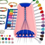 Art et artisanat pour enfants de 8 à 12 ans, kit de fabrication de bracelets d'amitié, cadeaux de Noël, pour enfants de 6 à 12 ans, rose, bleu foncé