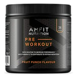 Amazon Brand - Amfit Nutrition  - Pre-Workout  Protein- Fruit Punch 360g , 36 servings