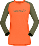 Norrøna Women's Fjørå Equaliser Lightweight Long sleeve Orange Alert L, Orange Alert