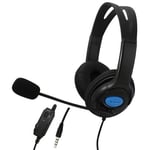 3.5mm Wired Stereo Bass Surround Gaming Headset Compatible for PS-4 With Mic