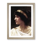 William Adolphe Bouguereau Irene Classic Painting Framed Wall Art Print, Ready to Hang Picture for Living Room Bedroom Home Office Décor, Oak A4 (34 x 25 cm)