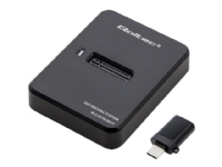 Qoltec - SSD-dockningsstation - fack: 1 - M.2 - M.2 Card (SATA) - USB 3.1 (Gen 1) - svart