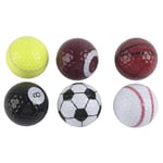 6 pcs Basketball Pattern Golf Balls Practice Indoor Outdoor Training UK