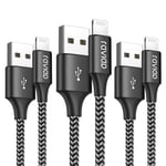 RAVIAD Iphone Charger Cable, Lightning Cable [3Pack 2M, Mfi Certified] Iphone Ch