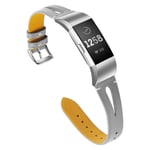Fitbit Charge 2 hollow cowhide watch band - Silver