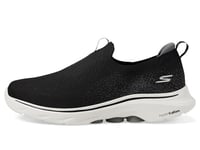 Skechers Men's GO Walk 7 Trainers, Black and Charcoal Textile, 13 UK