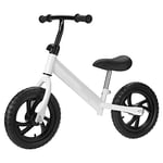 Kids'bike,No Pedal Scooter Yo-Yo Balancing Car,12 Inch Children's Two-Wheel Bicycle,for 2-6 Years Old Children Learning Walk Two Wheels Sports Toys,White