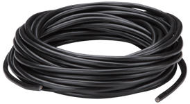 Rund kabel 2 x 0,75 mm² - svart