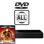 Panasonic Blu-ray Player DP-UB450EB-K MultiRegion for DVD & Incredibles 2 4K UHD