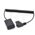 HangTon Powertap D-tap to NP-FW50 DC Coupler Dummy Battery for Sony A7II A7S A7S2 A7R A7RII A6300 A6500 A6000 A5100 RX10 NEX Series Camera (D-tap, coiled)