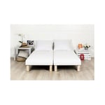 Bysommiflex - sommier tapissier 140x190cm (70x190x2) fabrication francaise + pieds offert