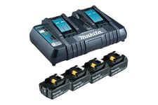 Makita DC18RD batteriladdare - med batteri - 4 - Li-Ion