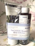 Korres Lavender Blossom Body Smoothing Milk Cream Body Wash Cleanser Gift Set