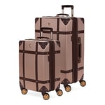 Swiss Gear 7739 Trunk, Hardside Spinner Luggage, Blush, 2-Piece Set (19/26), 7739 Hardside Luggage Trunk with Spinner Wheels