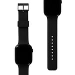 URBAN ARMOR GEAR Bracelet de rechange réglable en silicone souple et fin compatible avec Apple Watch 49/45/44/42 mm pour iWatch Series Ultra/SE 2/8/1-7/SE à pois noirs (nouvelle édition)