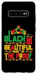 Coque pour Galaxy S10+ Black is Beautiful Im Proof Afro Queen Mois de l'histoire