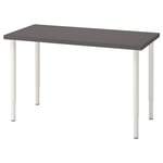 IKEA - LAGKAPTEN / OLOV Työpöytä, Tummanharmaa/valkoinen, 120x60 cm