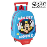 3D Skoletaske med Hjul 705 Mickey Mouse Clubhouse Lyseblå