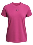 UNDER ARMOUR Women's Training Campus Core T-Shirt - Pink, Pink, Size L, Women