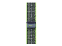 Apple Nike - Slinga för smart klocka - 45 mm - 145 - 220 mm - ljust grönt/blått