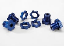 Traxxas 5353X Hjulnav & Mutter 17mm Aluminium Blå (4)