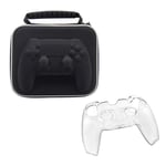 Square Game Controller Bag Portable Pouch Shockproof Hard Protective Case Storage Bag for Switch Pro/PS3/PS4/PS5 Clear Shell Cover Crystal Case,Square PS5 Gamepad Storage Bag,Gamepad Storage Box