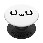 PopSockets UwU Kawaii Face Meme - White Anime Face PopSockets Grip and Stand for Phones and Tablets