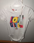 Adidas Tshirt Baby Age 18-24 Months White Logo Short Sleeve Love Unites Pride