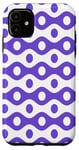 Coque pour iPhone 11 Lavender Purple Wavy Lines Circular Dot Playful Retro Patten