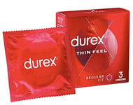 Durex Thin Feel Regular Fit Lubricated Condoms Pack of 3