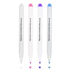 4Pcs Disappearing Ink Fabric Marker Pen Vanishing Air Water Erasable Fabric Marking Pen for Cloth and Fabrics Sewing, Stitching