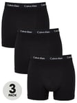 Calvin Klein Core 3 Pack Trunks - Black, Black, Size M, Men