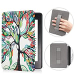 FDPEISHI Ebook Reader Cover, For Amazon Kindle Paperwhite 4 Case Pu Leather Flip Slim Smart Cover Hand Case For New Kindle Paperwhite 10Th Pq94Wif 2018,Fantasy Tree,For Pq94Wif