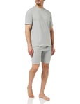 Calvin Klein Men's S/S Short Set 000NM2428E Pyjamas, Grey (Grey Heather), S