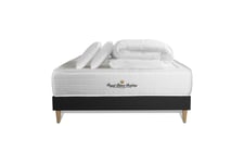 Pack matelas sommier kit 200x200 oreiller couette