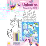 Unicorn pysselpaket pennor klistermärken enhörning pyssel