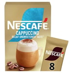 6x 8 Nescafe CAPPUCCINO DECAF UNSWEETENED Taste instant coffee 48 sachets ☕