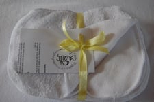 Easy Peasy washable baby wipes fleece/terry WHITE NEW pk10 washable nappy wipes