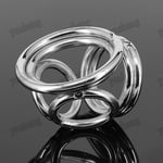 304 Stainless Steel Male Lock penis ring Four Rings & Ball Enhancer Small size