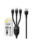 Baseus 3in1 USB cable Flash Series USB-C + micro USB + Lightning 100W 1.2m (black)