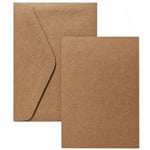 Galleri Papper Kort och Kuvert - A6 Natur 5 set