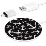 MUOOUM Anchor Chain Nautical Maritime Fast Wireless Charger, Wireless Charging Pad 10W Unibody Fast Charging Pad Compatible for iPhone, airpods or any Qi enabled Smartphone