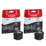 2x Original Canon PG540 Black Ink Cartridges For PIXMA MG3250 Printer